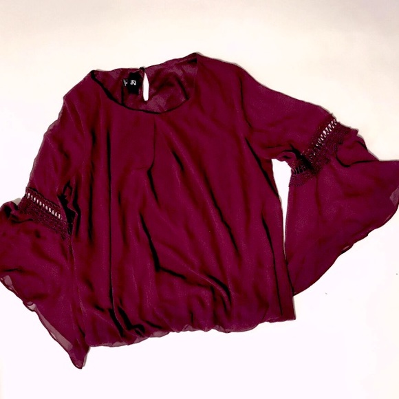 iZ Byer Bordeaux blouse Size XL - Picture 2 of 6